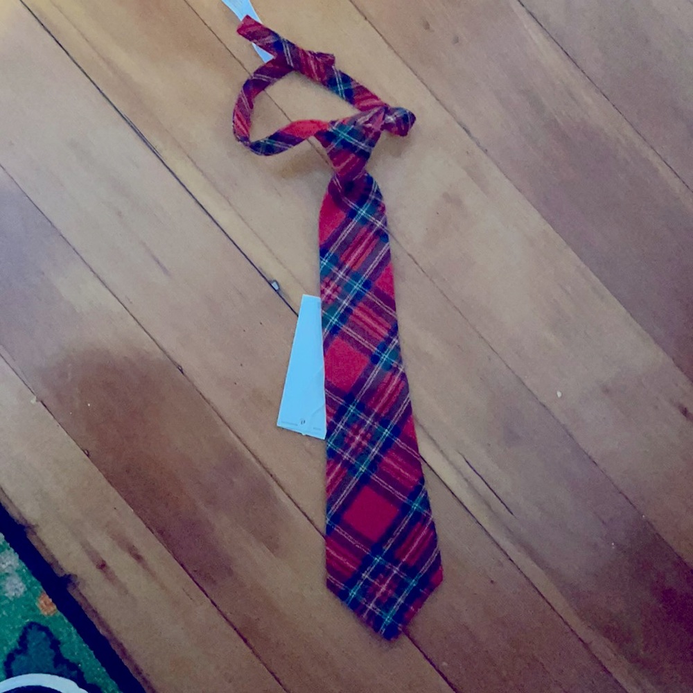 Janie and Jack Tartan Plaid tie NWT size 2-5